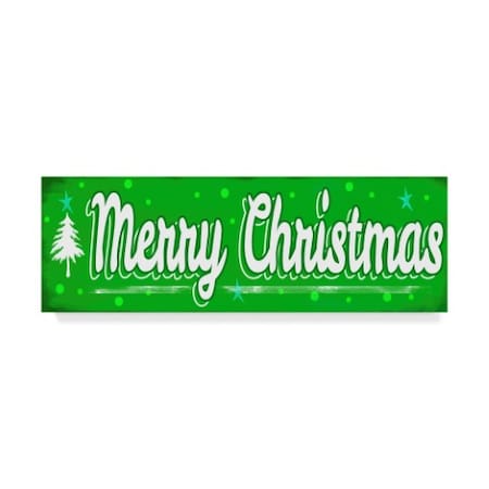 Valarie Wade 'Merry Christmas Sign' Canvas Art,10x32